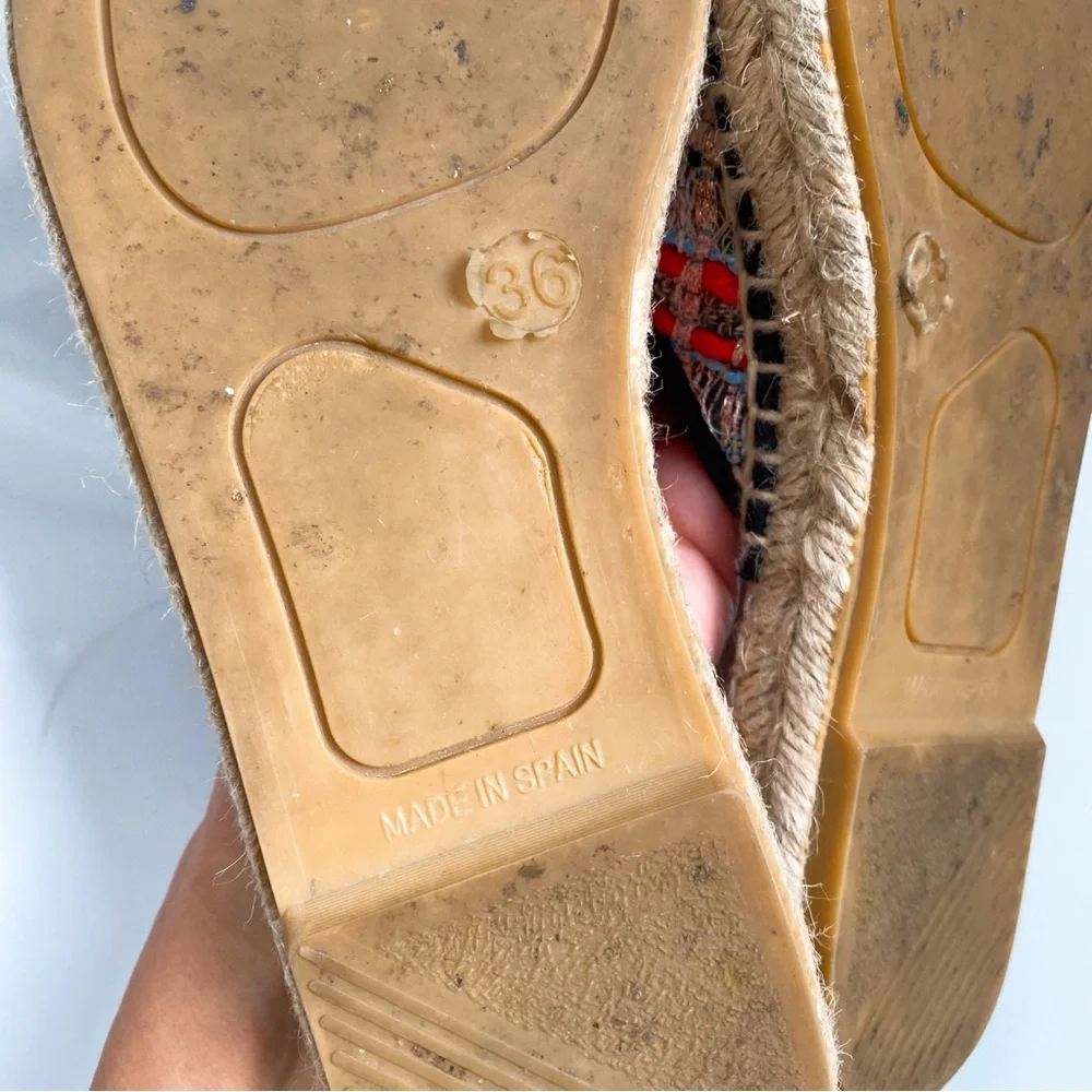 💕 TONI PONS ORIGENS PINK BLACK MULTI TWEED STITCHED ESPADRILLES! - Picture 11 of 16